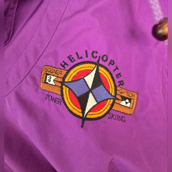 Vintage BOGNER Helicopter Ski Jacket Size women's 8 purple retro Aviation - Picture 3 of 11